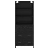 Highboard Black Oak 69.5 x 34 x 180 cm Engineered Wood 3416093