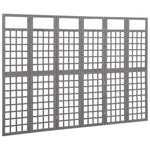 6-Panel Room Divider/Trellis Solid Fir Wood Grey 242.5x180 cm 316489