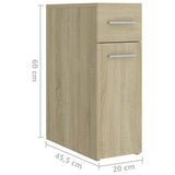 Apothecary Cabinet Sonoma Oak 20x45.5x60 cm Engineered Wood 804214