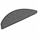 Stair Mats 15 pcs 56x17x3 cm Beige and Grey Half Round 326894
