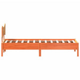Bed Frame without Mattress Wax Brown 90x190 cm Single Solid Wood Pine 3328255