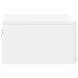 Wall-Mounted Bedside Cabinet High Gloss White 49 x 34.5 x 20 cm 898453