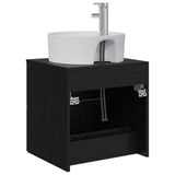 Wall-Mounted Sink Vanity Black Oak 49.5 x 44.5 x 65 cm 890295