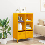 Highboard Mustard Yellow 68x39x103.5 cm Steel 851385