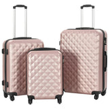 Hardcase Trolley Set 3 pcs Rose Gold ABS 91888