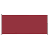 Patio Retractable Side Awning 220x500 cm Red 313434