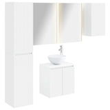 Bathroom Cabinet Set 5 pcs White Engineered Wood 3407303