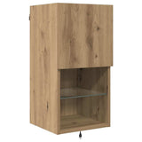 TV Wall Units with LED Strip Lights Artisan Oak Engineered Wood 3402948