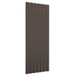 Roof Panels 12 pcs Galvanised Steel Brown 100x36 cm 319144