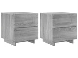 Bedside Cabinet 2 pcs Grey Sonoma 33.5 x 34.5 x 50 cm 8011400