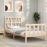Bed Frame without Mattress Small Single Solid Wood Pine 3192451