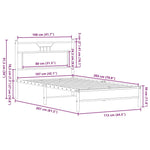 Bed Frame without Mattress Sonoma Oak 107x203 cm Engineered Wood 4106940