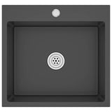 Handmade Kitchen Sink Black Stainless Steel 51509