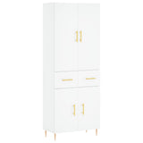 Highboard White 69.5x34x180 cm Engineered Wood 3198137
