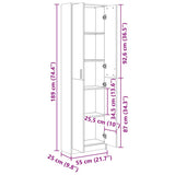 Hallway Wardrobe White 55x25x189 cm Engineered Wood 802849