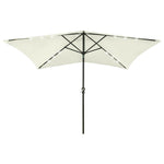 ZNTS Garden Parasol with LEDs and Steel Pole Sand 2x3 m 313787