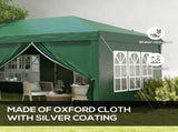 3 x 6m Pop-Up Gazebo, with Curtain Walls and Windows - Dark Green T3398P318792