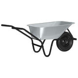 Wheelbarrow Silver and Black 141 x 60 x 57 cm Steel 42007973