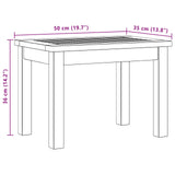Coffee Table Light Acacia 50 x 35 x 36 cm Solid Acacia Wood 42026782