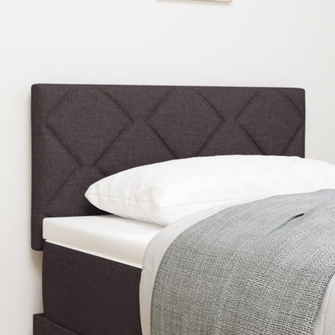 ZNTS LED Headboard Diamond Blocks Design Dark Brown 80 cm Fabric 3338177