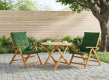 Reclining Garden Chairs 2 pcs Natural Solid Acacia Wood 42041432