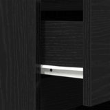 Bedside Cabinets with 3 Drawers 2 pcs Black 39x35x65 cm 861340