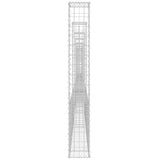 U-shape Gabion Basket with 8 Posts Iron 860x20x150 cm 151288
