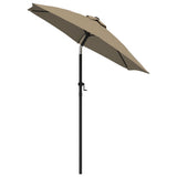 Garden Parasol Taupe 200x224 cm Aluminium 47207