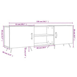 TV Cabinet White 150x30x50 cm Engineered Wood 829068