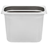 Gastronorm Containers 4 pcs GN 1/4 200 mm Stainless Steel 50904