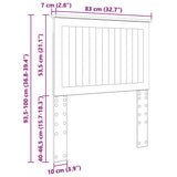 Headboard with Headboard Grey Sonoma 80 cm Engineered wood 887820