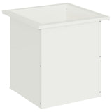 Garden Planter with LED White 40 x 40 x 40 cm Steel 8008128