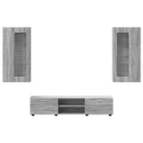 TV Cabinet Set FLORIN 3 pcs Grey Sonoma Engineered Wood 3397930
