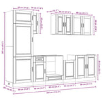 ZNTS 8 Piece Kitchen Cabinet Set Kalmar White Engineered Wood 3314811