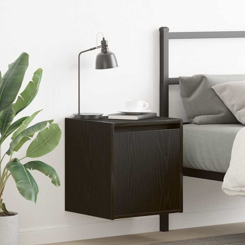 ZNTS Wall-Mounted Bedside Cabinets 2 pcs Black 38x34x40 cm 861232