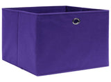 Storage Boxes 10 pcs Purple 32x32x32 cm Fabric 288355