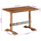 Dining Table 110x55x78 cm Solid Wood Reclaimed 374903