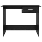 Desk with Drawer Black Oak 100 x 50 x 76 cm Engineered Wood 875250