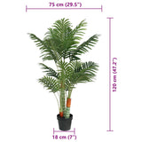 Artificial Palm Tree with 3 Trunks Green 120 cm PP 4010674