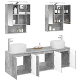 Bathroom Cabinet Set 5 pcs Concrete Grey Engineered Wood 3406522