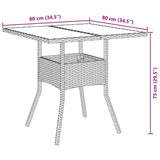 Garden Dining Set 3 pcs Brown Poly rattan 3334925