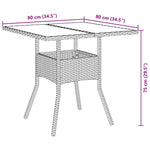 Garden Dining Set 5 pcs Brown Poly rattan 3334926