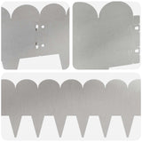 Lawn Edging 30 pcs 103 x 20 cm Steel Silver 8008686