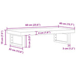 ZNTS Basin Shelf Wall Mounted Steel and Solid Wood Acacia 3302737