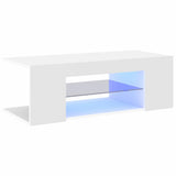 TV Cabinet with LED Lights White 90x39x30 cm 804238