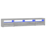 TV Cabinet with LED Lights Grey Sonoma 240x35x40 cm 3152728