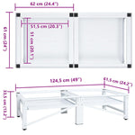 Washing and Drying Machine Pedestal with Pull-out Shelves White 51196