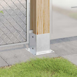 Post Bases Square 12 pcs Silver 121x121 mm Galvanised Steel 42000015