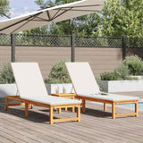 Sun Lounger 2 pcs Brown 53 x 202 x 89cm Solid Acacia wood 3333830