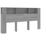 Headboard Cabinet Grey Sonoma Engineered Wood 200x18.5x104.5 817280